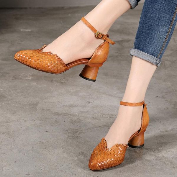 dress shoes vallu 2021 summer women woven genuine leather pointed toe pumps lady square heel buckle strap ethnic style high, Black
dress shoes vallu 2021 summer women woven genuine leather pointed toe pumps lady square heel buckle strap ethnic style high, Black