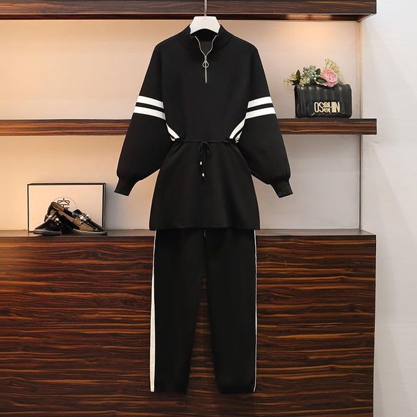 women's two piece pants korean winter patchwork tracksuit 2 pant suits for women knitted long sleeve set and suit outwear big, White
women's two piece pants korean winter patchwork tracksuit 2 pant suits for women knitted long sleeve set and suit outwear big, White