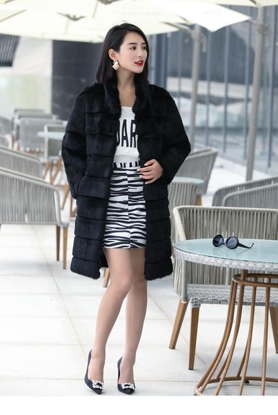 women's fur & faux winter real jacket warm soft long coat women christmas dress outwear plus size sipping f1971, Black
women's fur & faux winter real jacket warm soft long coat women christmas dress outwear plus size sipping f1971, Black