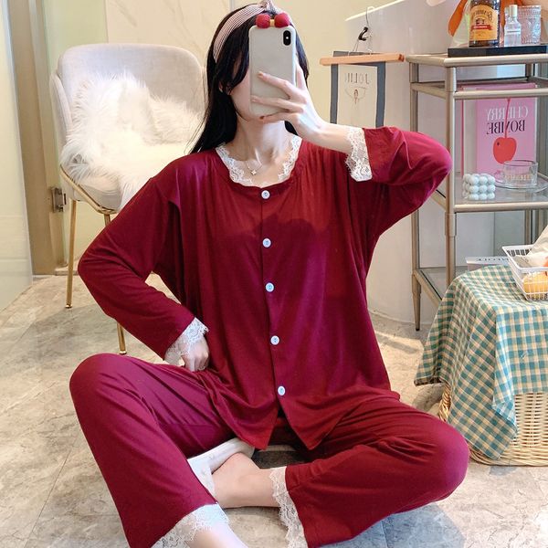 sleepwear 5404# spring summer thin modal cotton maternity nursing sleepwear set feeding pajamas suits clothes for pregnant women pregnancy, Black;red
sleepwear 5404# spring summer thin modal cotton maternity nursing sleepwear set feeding pajamas suits clothes for pregnant women pregnancy, Black;red