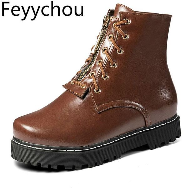 boots women's spring autumn med heel round toe ankle platform cross-tied 2021 fashion pu black white brown
boots women's spring autumn med heel round toe ankle platform cross-tied 2021 fashion pu black white brown