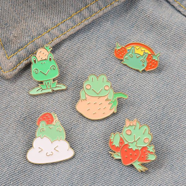 european lovely eat strawberry frog shape brooches cloud rainbow geometric enamel lapel pins children women animal series knapsack clothes b, Gray
european lovely eat strawberry frog shape brooches cloud rainbow geometric enamel lapel pins children women animal series knapsack clothes b, Gray