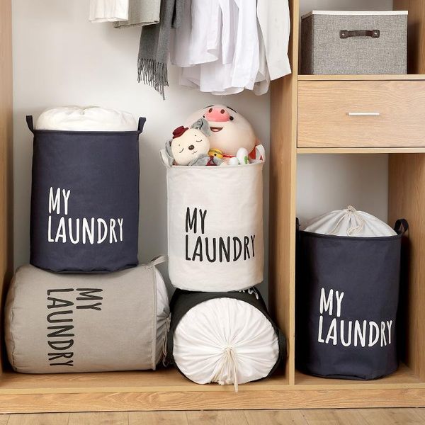 1pc clothing laundry basket bag folding large capacity clothes storage children toy bucket waterproof & organization
1pc clothing laundry basket bag folding large capacity clothes storage children toy bucket waterproof & organization