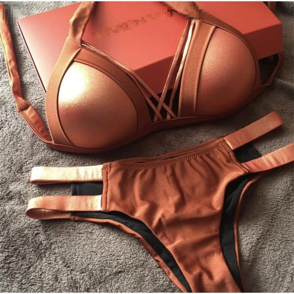women's swimwear 2021 bikini set women bandage low waist swimsuit thong push up beach suit solid biquini bathing, White;black
women's swimwear 2021 bikini set women bandage low waist swimsuit thong push up beach suit solid biquini bathing, White;black