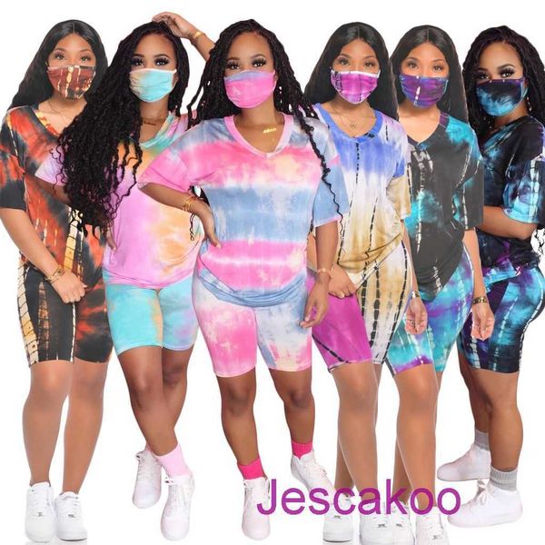 designer women summer short 2 two piece outfits tie dye set casual tracksuit with face mask ladies short sleeve t-shirt suits plus size 909, Gray
designer women summer short 2 two piece outfits tie dye set casual tracksuit with face mask ladies short sleeve t-shirt suits plus size 909, Gray