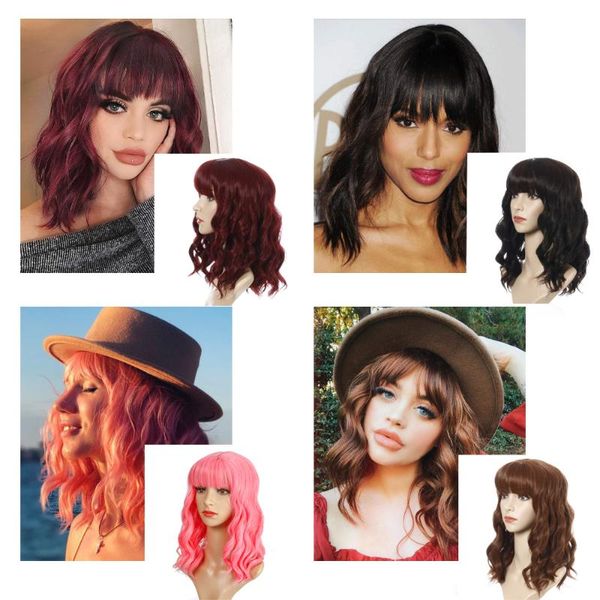 synthetic wigs dan bo short wave pink purple black multicolor natural bob wig with bangs heat-resistant fiber cos lolita for women
synthetic wigs dan bo short wave pink purple black multicolor natural bob wig with bangs heat-resistant fiber cos lolita for women