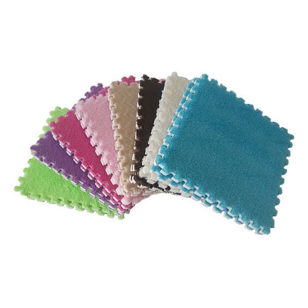 10 pcs soft plush children's mat baby play mat baby toys eva foam puzzle carpet in children's room keep warm playmat 792 y2