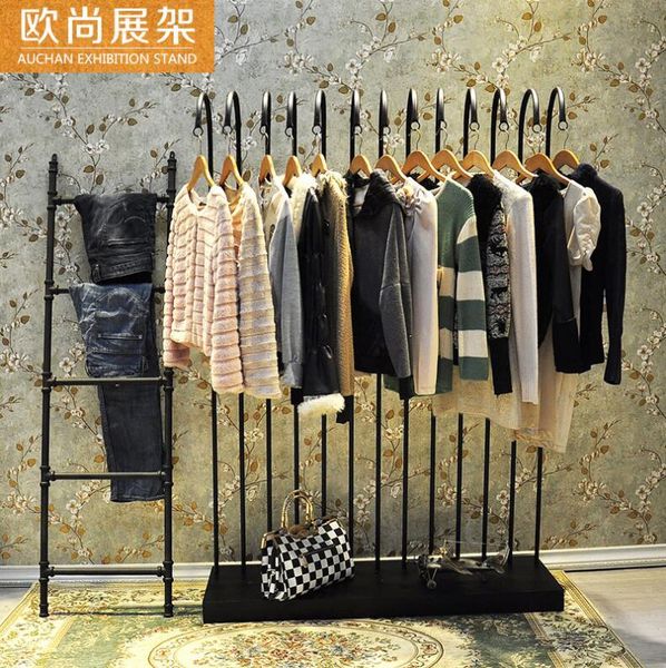 hangers & racks the high - grade iron art clothing rack floor style derrick store display rack.
hangers & racks the high - grade iron art clothing rack floor style derrick store display rack.