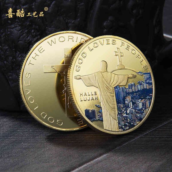 souvenir collection of gold silver coin embossed metal medallions in commemoration jesus' religious belief
souvenir collection of gold silver coin embossed metal medallions in commemoration jesus' religious belief
