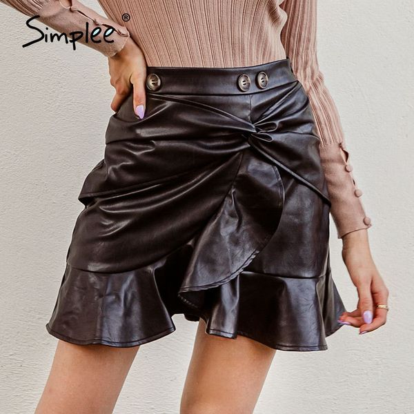 chic solid ruffle a-line women overlap asymmetrical button slim short high street autumn wrap skirt ladies 210414, Black
chic solid ruffle a-line women overlap asymmetrical button slim short high street autumn wrap skirt ladies 210414, Black