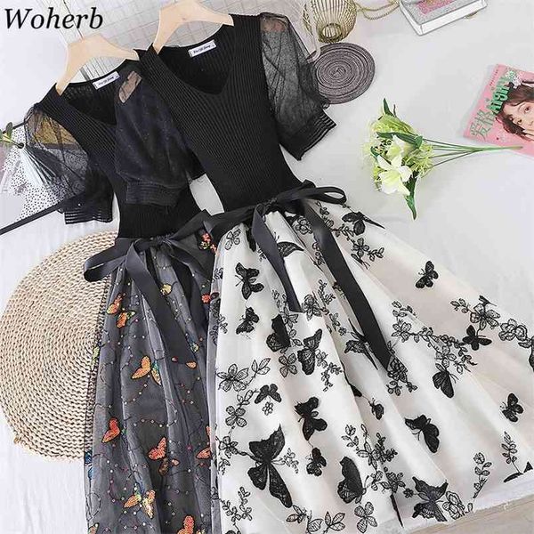 sequined gauze dress women butterfly embroidery patchwork knitted vestidos summer high waist bandage elegant dresses 210519, Black;gray
sequined gauze dress women butterfly embroidery patchwork knitted vestidos summer high waist bandage elegant dresses 210519, Black;gray
