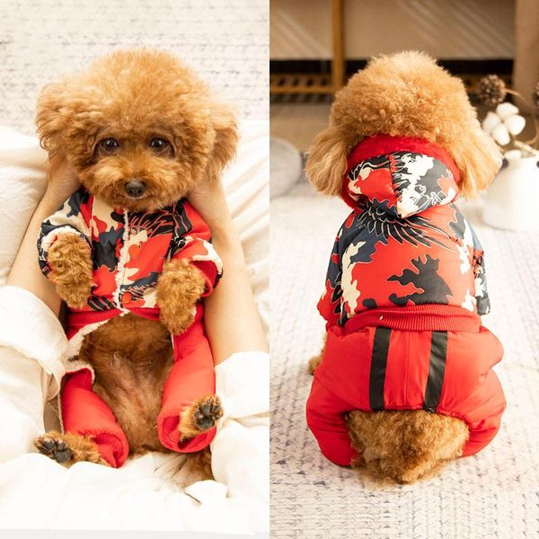 dog apparel red christmas outfit snow winter warm pet costumes hoodie with fur camouflage chinese crested puppies down wear goods 
dog apparel red christmas outfit snow winter warm pet costumes hoodie with fur camouflage chinese crested puppies down wear goods