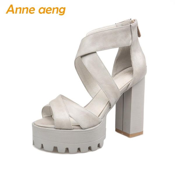 summer women sandals high square heel with platform cross-tied zip lady rome mature black white round toe peep shoes
summer women sandals high square heel with platform cross-tied zip lady rome mature black white round toe peep shoes