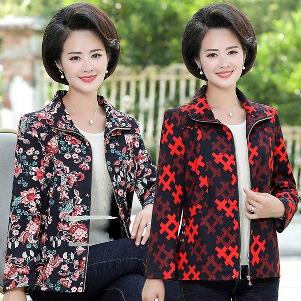women's jackets 2021 middle-aged and elderly spring summer jacket female printed coats outdoor plus size 5xl clothing a58, Black;brown
women's jackets 2021 middle-aged and elderly spring summer jacket female printed coats outdoor plus size 5xl clothing a58, Black;brown
