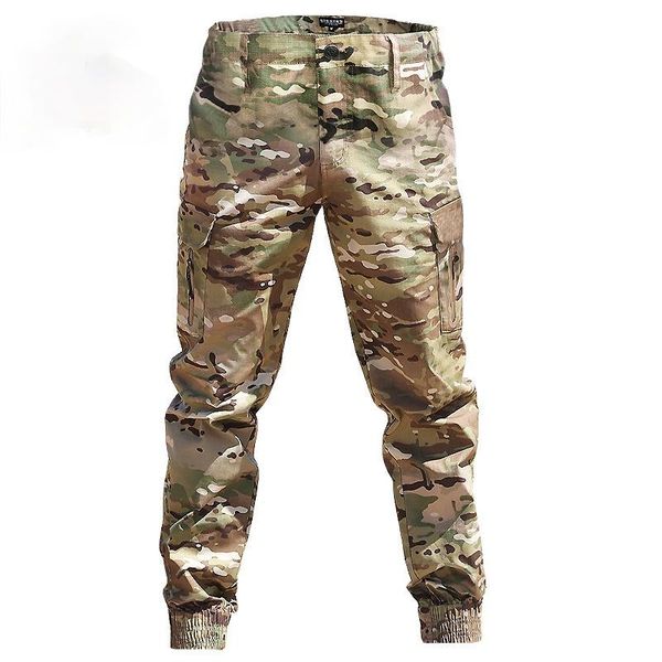 men's pants summer fashion street casual camo, Black