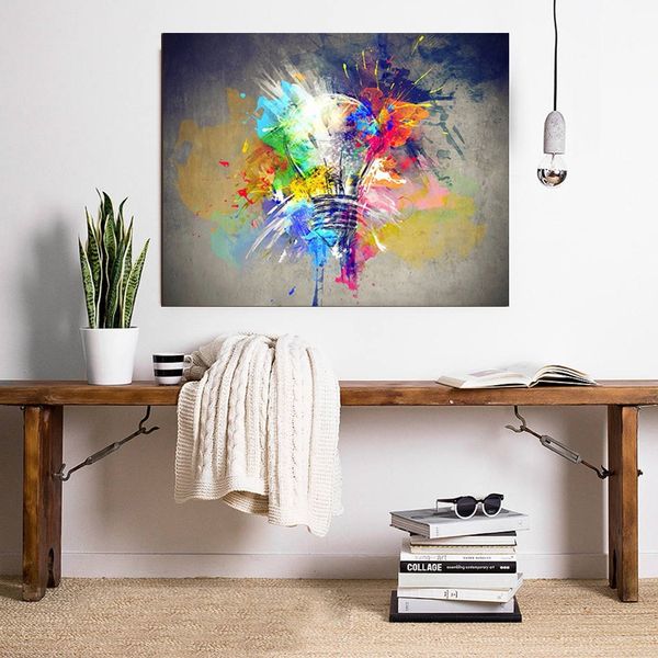 unframed nordic painting light bulb colorful pigment abstract decorative poster
unframed nordic painting light bulb colorful pigment abstract decorative poster