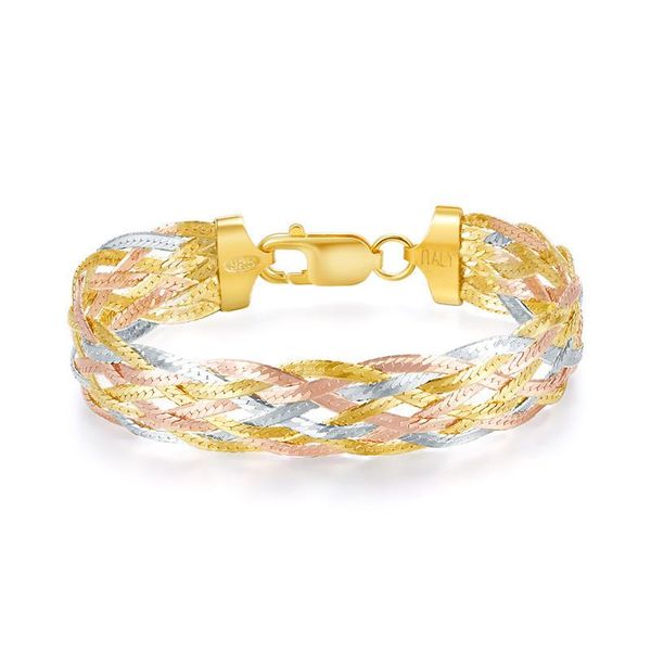 other bracelets cmajor italian style soild sterling silver jewelry muti color 18k three colors and eight wires temperament for women, Golden;silver
other bracelets cmajor italian style soild sterling silver jewelry muti color 18k three colors and eight wires temperament for women, Golden;silver