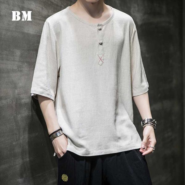men's t-shirts chinese style summer casual plus size t shirt harajuku linens oversized men clothing loose traditional dress short sleev, White;black
men's t-shirts chinese style summer casual plus size t shirt harajuku linens oversized men clothing loose traditional dress short sleev, White;black