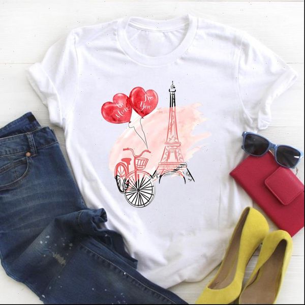 women love womens t shirt cartoon valentine cute fashion print summer tee ladies female clothes graphic, White
women love womens t shirt cartoon valentine cute fashion print summer tee ladies female clothes graphic, White