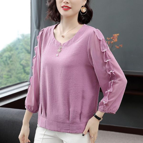 women spring autumn style chiffon blouses shirts lady casual loose style long sleeve o-neck chiffon blusas df3057, White
women spring autumn style chiffon blouses shirts lady casual loose style long sleeve o-neck chiffon blusas df3057, White