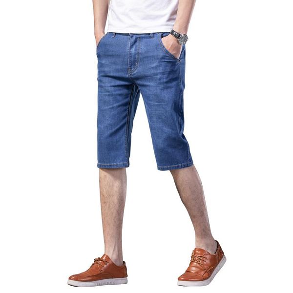 men's jeans 2021 summer denim solid color shorts thin wide pants breeches five-point, Blue
men's jeans 2021 summer denim solid color shorts thin wide pants breeches five-point, Blue