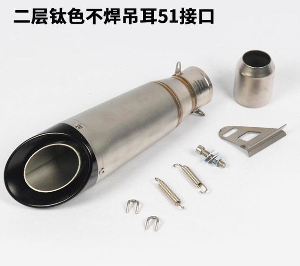 motorcycle exhaust system 51mm universal muffler pipe scooter for fz6 cbr250 cb600 mt07 r6 atv dirt pit bike
motorcycle exhaust system 51mm universal muffler pipe scooter for fz6 cbr250 cb600 mt07 r6 atv dirt pit bike