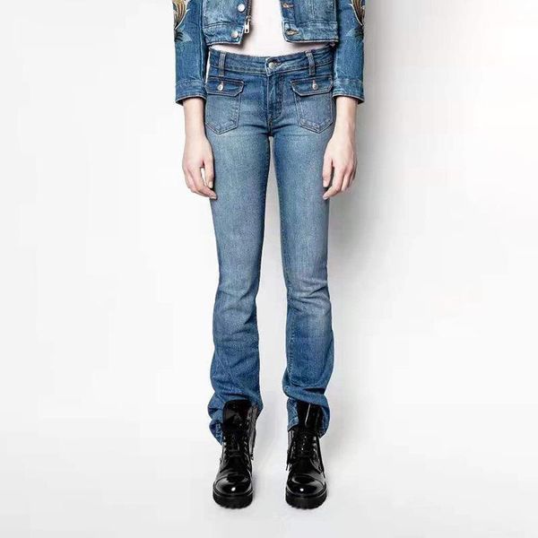 women's jeans 2021 spring and summer trend casual washed straight trousers temperament commuting, Blue
women's jeans 2021 spring and summer trend casual washed straight trousers temperament commuting, Blue