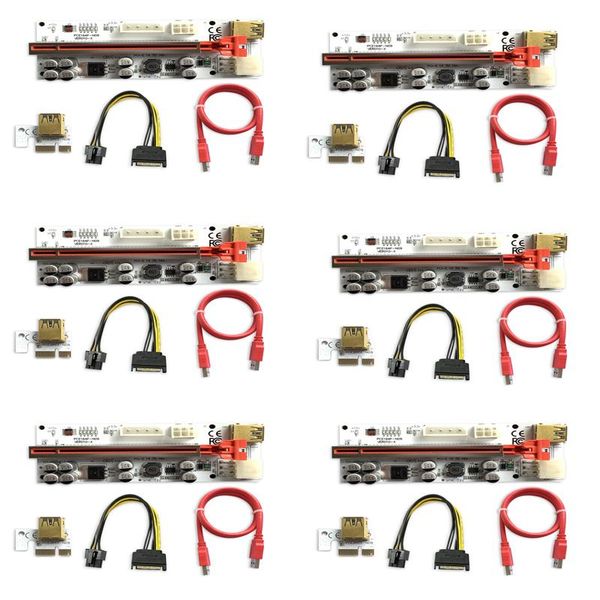 computer cables & connectors 6 pcs riser 010 usb 3.0 pci-e ver010-x express cable cabo sata to 6pin connector for graphics video card mining
computer cables & connectors 6 pcs riser 010 usb 3.0 pci-e ver010-x express cable cabo sata to 6pin connector for graphics video card mining