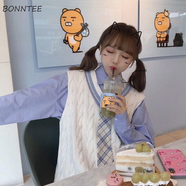 women's vests sweater vest women japanese college style lovely simple v-neck teens sleeveless sweaters all-match leisure fall ladies kn, Black;white
women's vests sweater vest women japanese college style lovely simple v-neck teens sleeveless sweaters all-match leisure fall ladies kn, Black;white