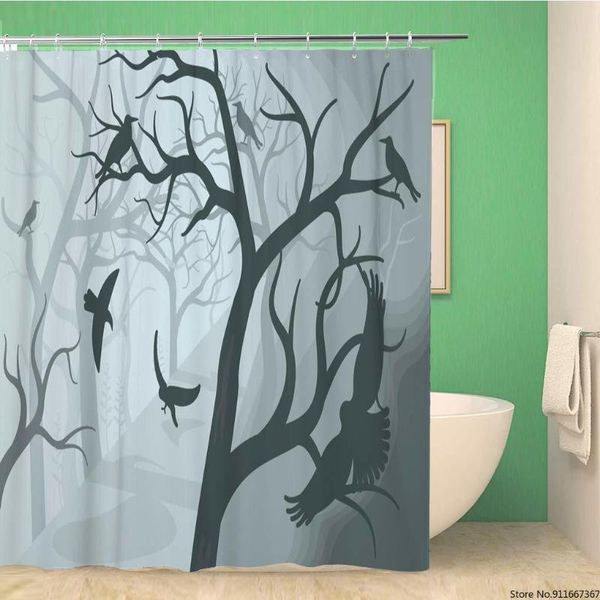 60x72 inches shower curtain black crows in a terrible foggy forest flock of on scary halloween with waterproof polyester curtains
60x72 inches shower curtain black crows in a terrible foggy forest flock of on scary halloween with waterproof polyester curtains
