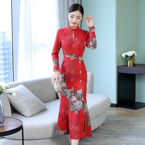 casual dresses women 2021 retro spring elegant long dress floral cheongsam party ladies bodycon vestido zqyq0064x kj, Black;gray
casual dresses women 2021 retro spring elegant long dress floral cheongsam party ladies bodycon vestido zqyq0064x kj, Black;gray