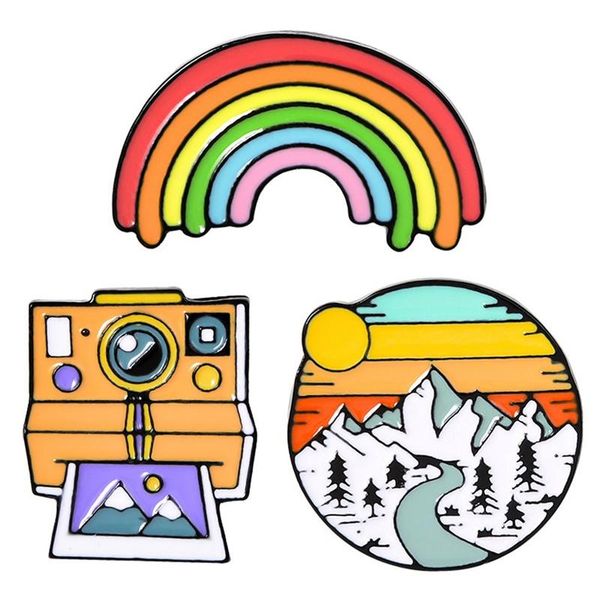 pins, brooches rainbow sunset retro camera film tape creative brooch cartoon pin pendant fixed clothes bag accessories badge, Gray
pins, brooches rainbow sunset retro camera film tape creative brooch cartoon pin pendant fixed clothes bag accessories badge, Gray