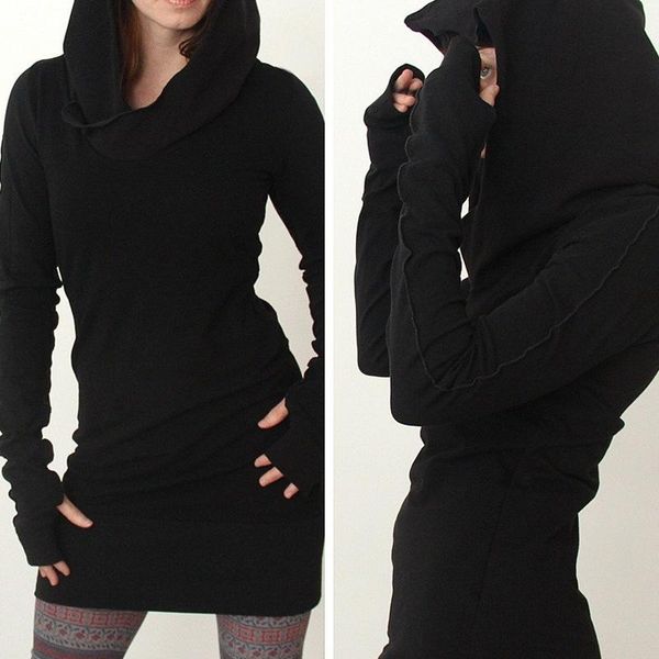 autumn and winter fashion hooded slim dress lengthen sleeve black female sweater club casual dresses, Black;gray
autumn and winter fashion hooded slim dress lengthen sleeve black female sweater club casual dresses, Black;gray