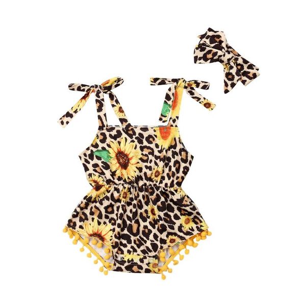 rompers born baby girl romper leopard print bodysuit sunflower jumpsuit headband summer clothes set, Blue
rompers born baby girl romper leopard print bodysuit sunflower jumpsuit headband summer clothes set, Blue