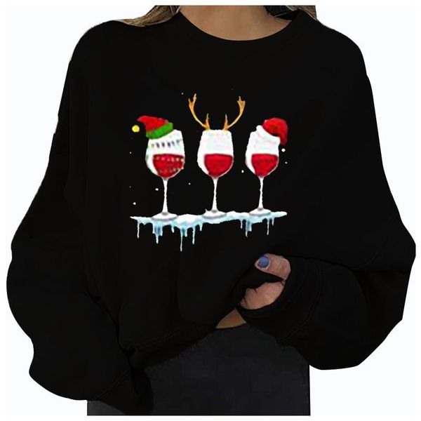 women's hoodies & sweatshirts fashion casual santa claus christmas print o-neck stitching loose long sleeve harajuku pullovers, Black
women's hoodies & sweatshirts fashion casual santa claus christmas print o-neck stitching loose long sleeve harajuku pullovers, Black
