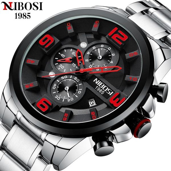 wristwatches nibosi big dial sport mens watches waterproof stainless steel chronograph fashion wristwatch men quartz clock relogio masculino, Slivery;brown
wristwatches nibosi big dial sport mens watches waterproof stainless steel chronograph fashion wristwatch men quartz clock relogio masculino, Slivery;brown