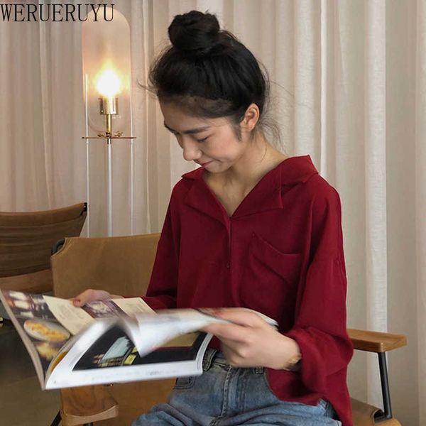 werueruyu shirt women loose women blouses long sleeve blouse cotton large size casual female 210608, White
werueruyu shirt women loose women blouses long sleeve blouse cotton large size casual female 210608, White