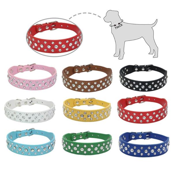 dog collars & leashes bling rhinestone pet collar pu leather cat adjustable neck strap shiny diamond puppy necklace belt
dog collars & leashes bling rhinestone pet collar pu leather cat adjustable neck strap shiny diamond puppy necklace belt