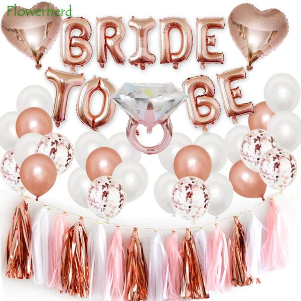 party decoration bride to be rose gold balloon kit bachelor set pre-marriage aluminum latex balloons heart tassel
party decoration bride to be rose gold balloon kit bachelor set pre-marriage aluminum latex balloons heart tassel