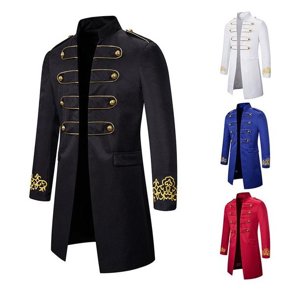 men's trench coats luclesam men military epaulettes embroidery trenchcoat male stand up collar steampunk windbreaker costumes gabardina, Tan;black
men's trench coats luclesam men military epaulettes embroidery trenchcoat male stand up collar steampunk windbreaker costumes gabardina, Tan;black