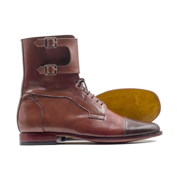 boots men shoes fashion trend high-end handmade color matching pu stitching personality double buckle lace-up ankle 3kc411 hd9y, Black
boots men shoes fashion trend high-end handmade color matching pu stitching personality double buckle lace-up ankle 3kc411 hd9y, Black