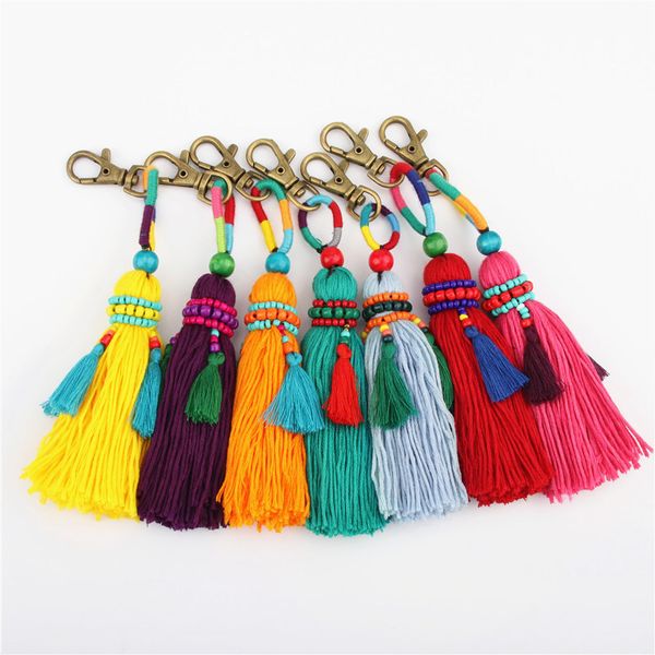 1pc 2019 colorful tassel keychains key ring bag hanging gift car party jewelry bohe style, Silver
1pc 2019 colorful tassel keychains key ring bag hanging gift car party jewelry bohe style, Silver