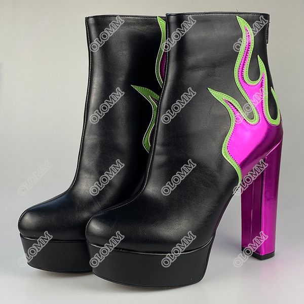 boots olomm woman platform winter ankle pattern boots call square foot heels round toe beautiful party shoes plus me size 5-20 uh21, Black
boots olomm woman platform winter ankle pattern boots call square foot heels round toe beautiful party shoes plus me size 5-20 uh21, Black