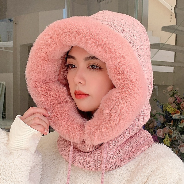 winter hats for women outdoor warm cashmere knitted mask scarf one piece hat 3-in-1 plush beanies elastic hat thickened, Blue;gray
winter hats for women outdoor warm cashmere knitted mask scarf one piece hat 3-in-1 plush beanies elastic hat thickened, Blue;gray