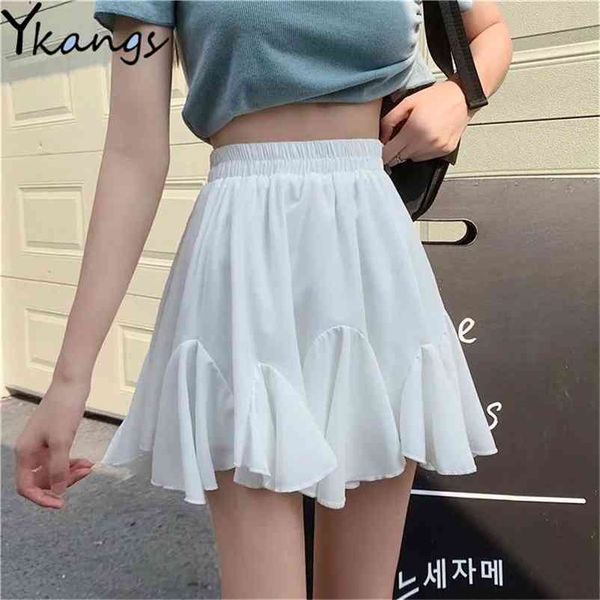 casual irregular ruffled high waist mini skirt women solid white all-match short s harajuku summer korean pleated 210421, Black
casual irregular ruffled high waist mini skirt women solid white all-match short s harajuku summer korean pleated 210421, Black