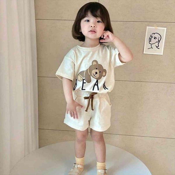 summer baby clothes set toddler girl cartoon bear pattern printed short sleeve t shirt kid solid casual shorts 2pcs, White
summer baby clothes set toddler girl cartoon bear pattern printed short sleeve t shirt kid solid casual shorts 2pcs, White