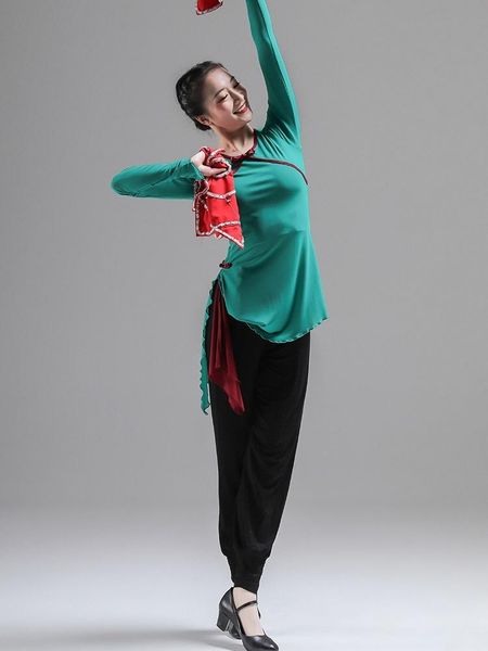 ethnic clothing classical dance performance clothes women's jiaozhou yangko gauze with elegant body rhyme practice top, Red
ethnic clothing classical dance performance clothes women's jiaozhou yangko gauze with elegant body rhyme practice top, Red