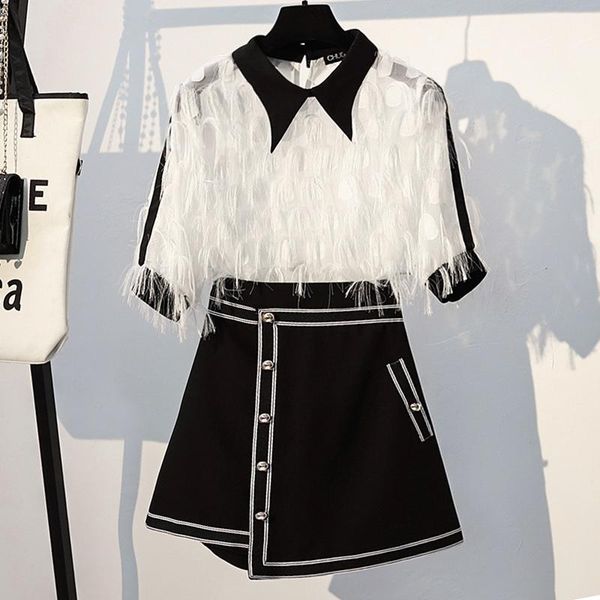 two piece dress 2021 streetwear summer set women white tassel blouse+ mini skirt plus size 2 outfits for tracksuit
two piece dress 2021 streetwear summer set women white tassel blouse+ mini skirt plus size 2 outfits for tracksuit
