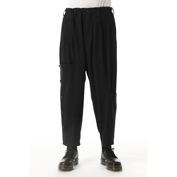 men's pants irregular splicing casual 2021 fashion large loose style and versatile capris, Black
men's pants irregular splicing casual 2021 fashion large loose style and versatile capris, Black