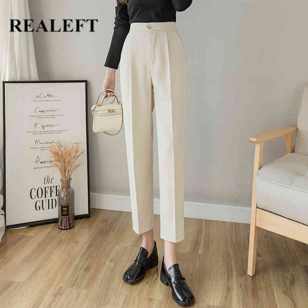 women's suit pants elegant korean style high waist spring summer loose casual ankle length lady trousers female 210428, Black;white
women's suit pants elegant korean style high waist spring summer loose casual ankle length lady trousers female 210428, Black;white